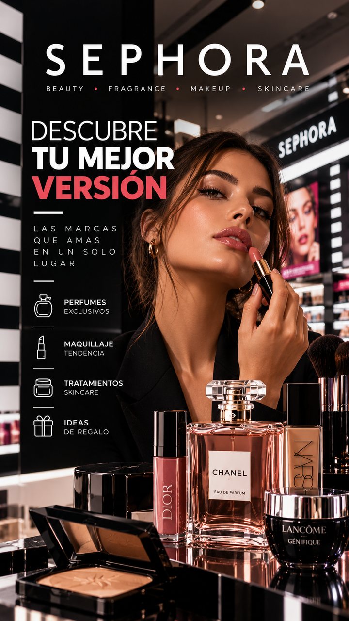 Ejemplo de anuncio de perfumería y cosmética